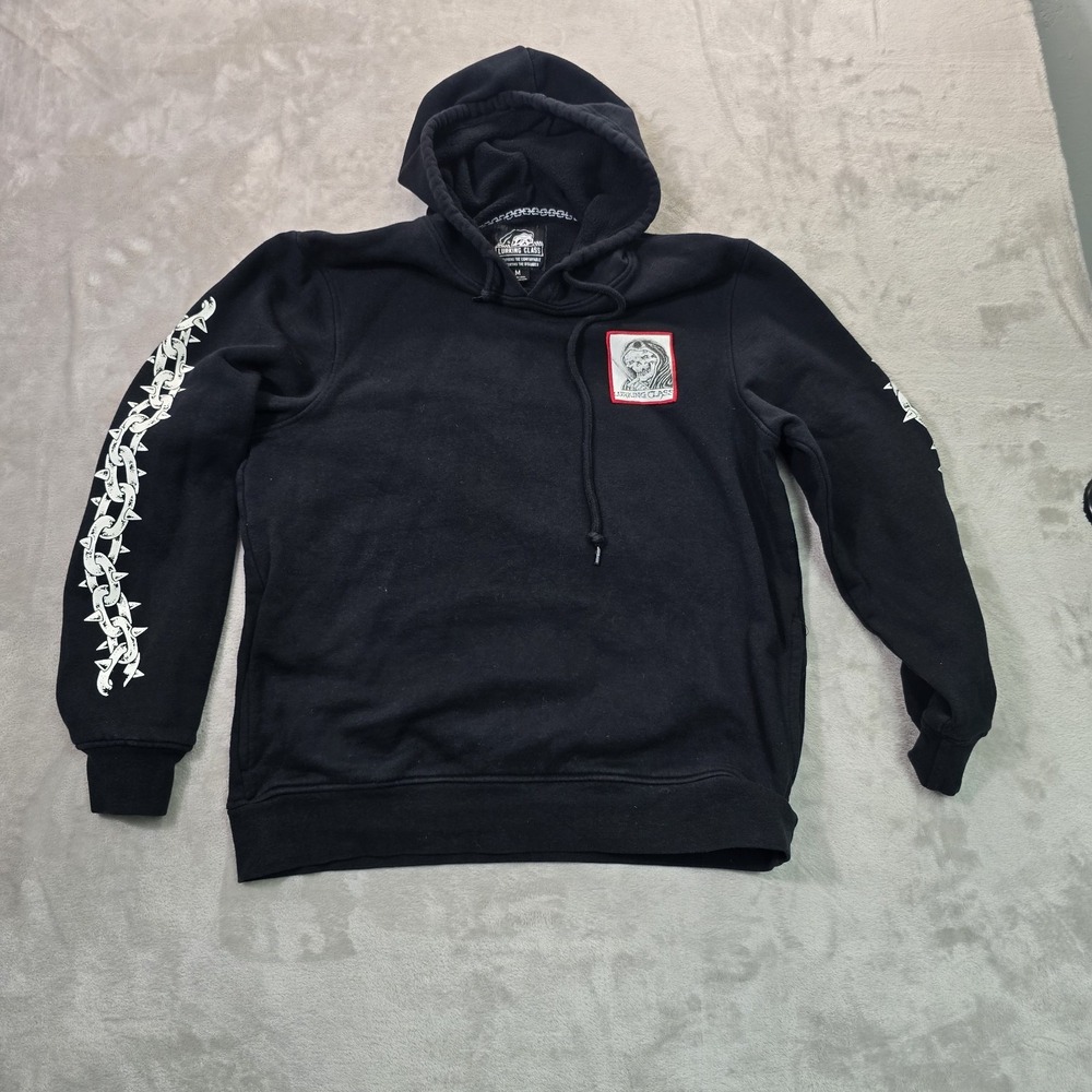 Lurking Class Skeleton Reaper Black Hoodie Adult SIZE M MEDIUM EUC